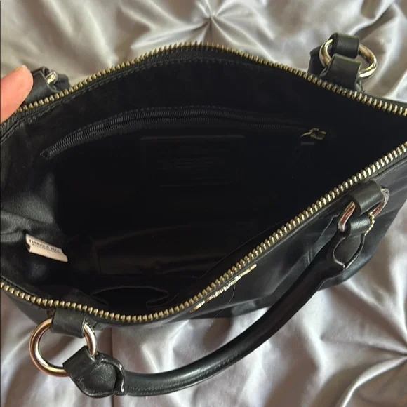Coach Black Shoulder Bag with Silver Accents - Picture 3 of 4